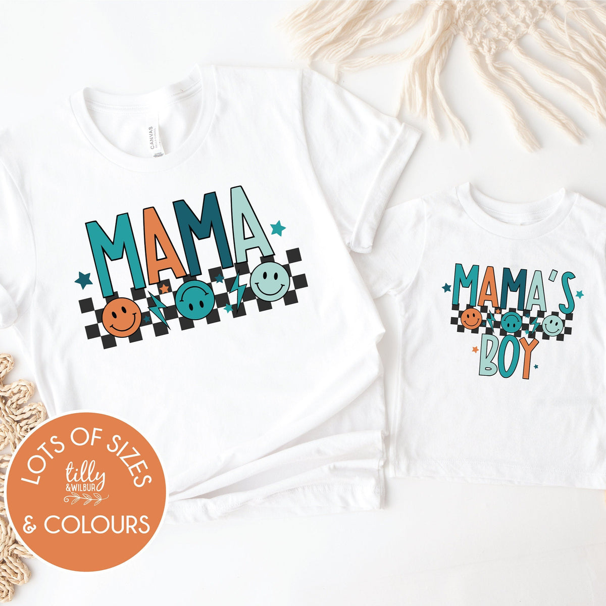 Mama &amp; Mama's Boy Set, Mama T-Shirt, Mama's Boy Bodysuit, Mama And Mama's Mini Matching Outfits, Our First Mother's Day, Mother Son Gift