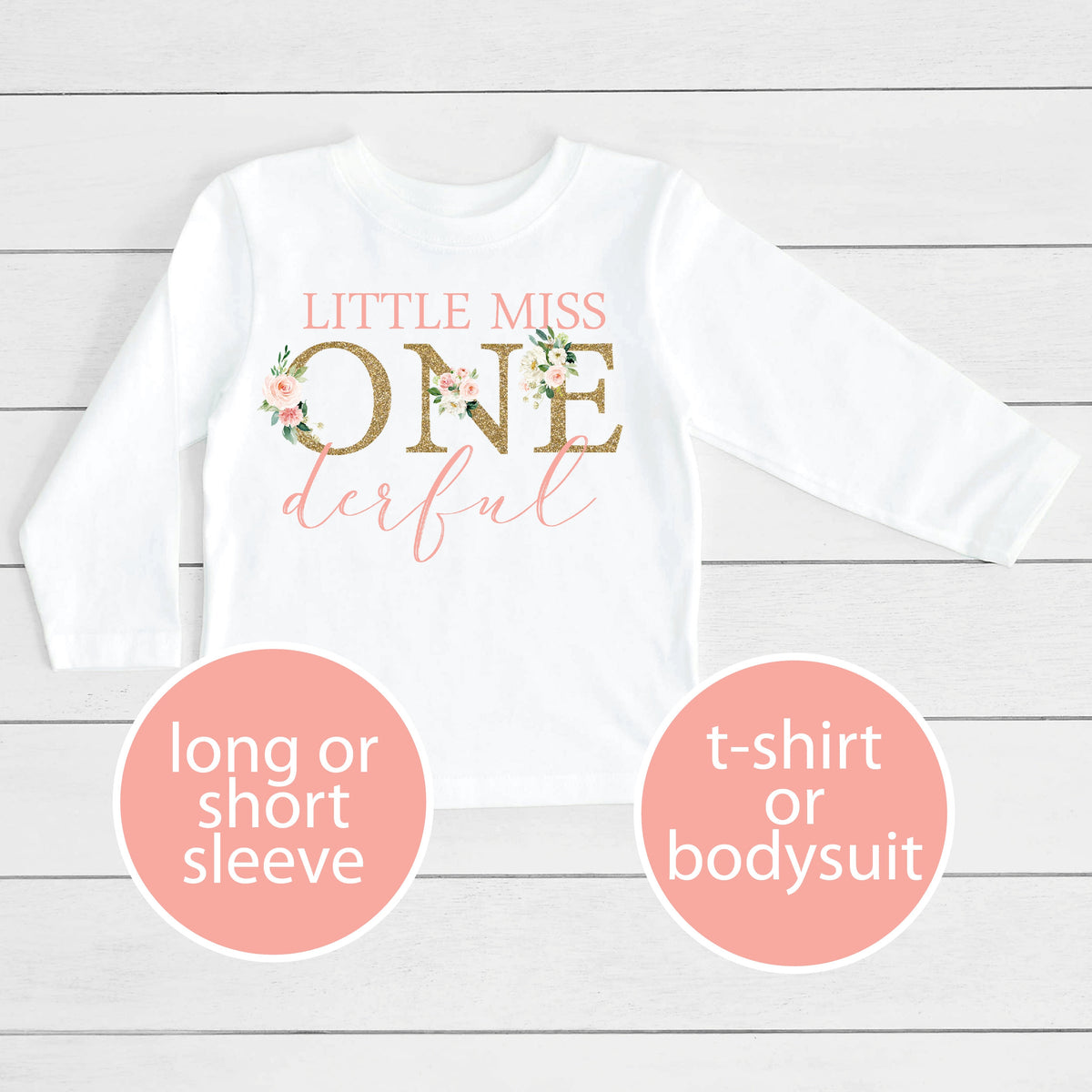 Little Miss Onederful, 1st Birthday Bodysuit, Onederful Bodysuit, First Birthday, 1st Birthday Outfit, Birthday Girl, Onederful T-Shirt