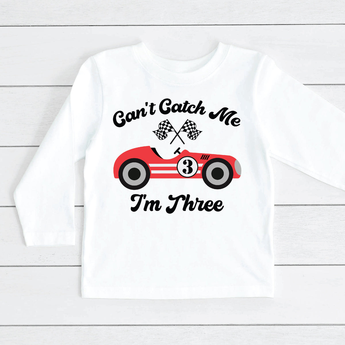 Can&#39;t Catch Me I&#39;m Three T-Shirt, Three Birthday T-Shirt, 3rd Birthday T-Shirt, Third Birthday, Three Birthday Gift, 3 Birthday T-Shirt