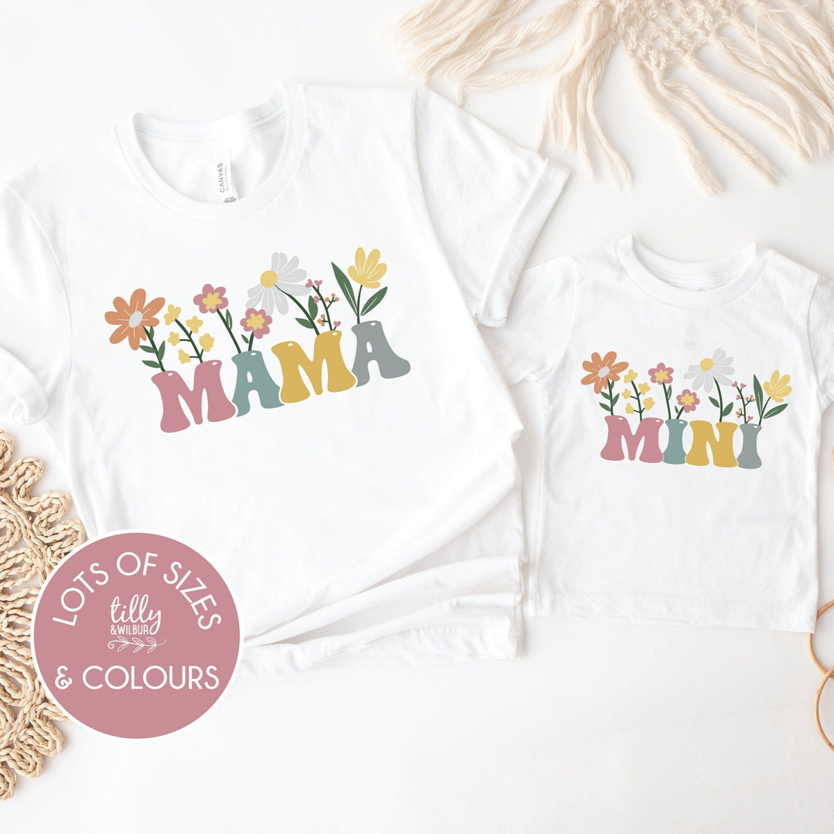 Mama &amp; Me, Mama T-Shirt, Mini Bodysuit, Mama And Mama's Mini Matching Outfits, Our First Mother's Day, Mother Daughter, Mother Son Gift