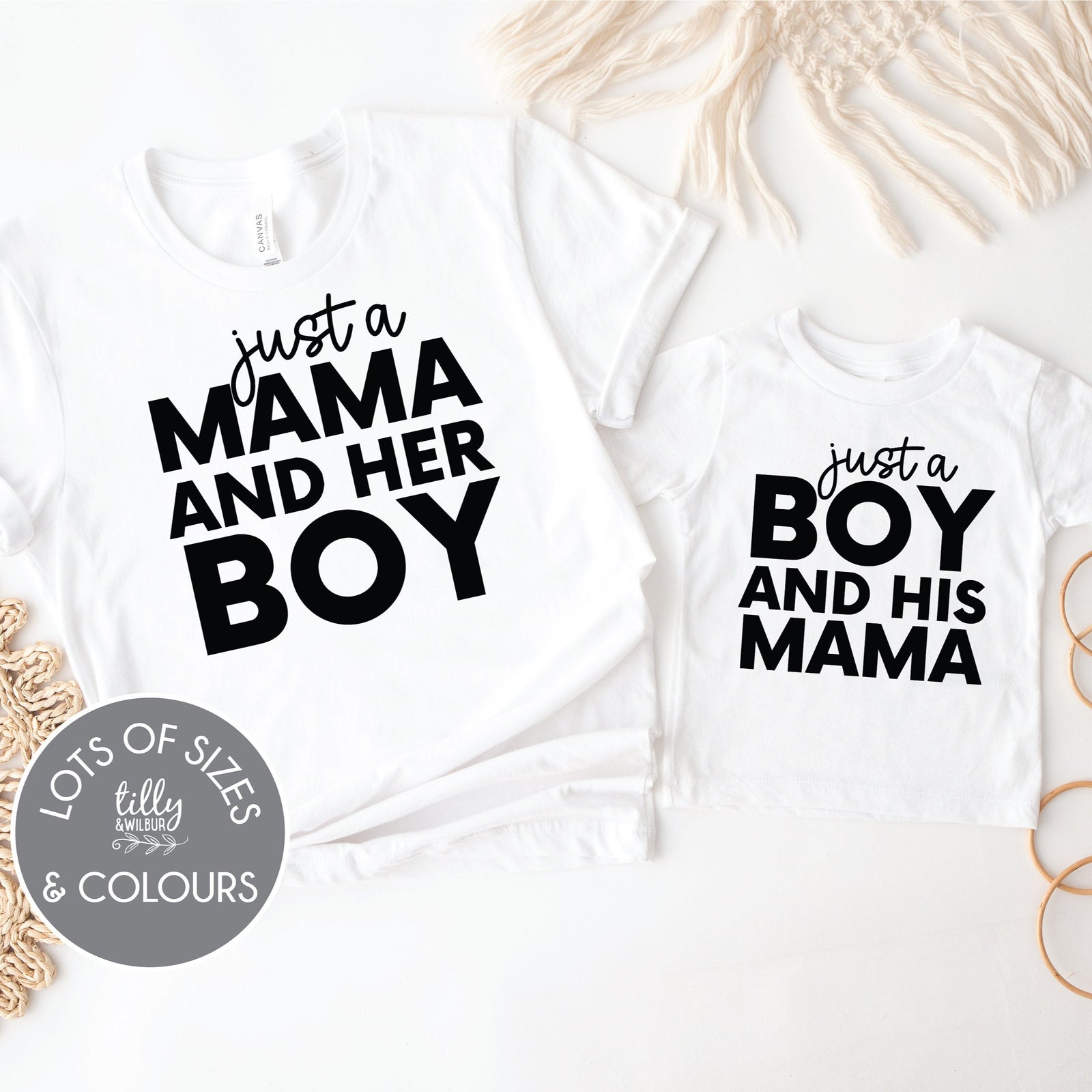 Mama & Me, Just A Mama And Her Boy T-Shirt, Just A Boy And His Mama, Mama And Mama's Boy Matching, First Mother's Day, Mother Son Gift