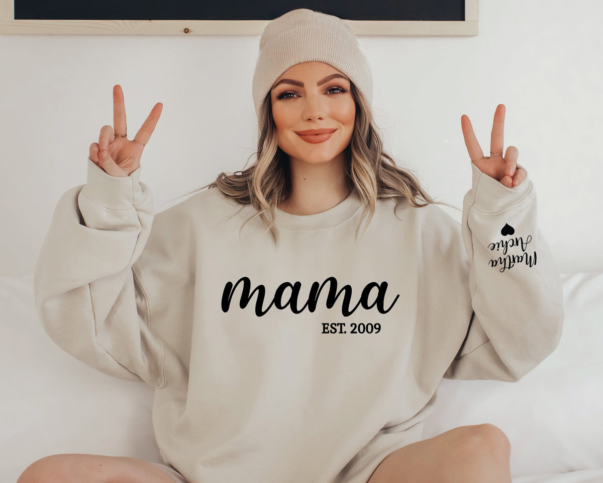 Mama Jumper, Mother&#39;s Day Jumper, Personalised Sweatshirt, Gift for Mum, Custom Mama Sweatshirt, Custom Mama Jumper, Mama Sweatshirt