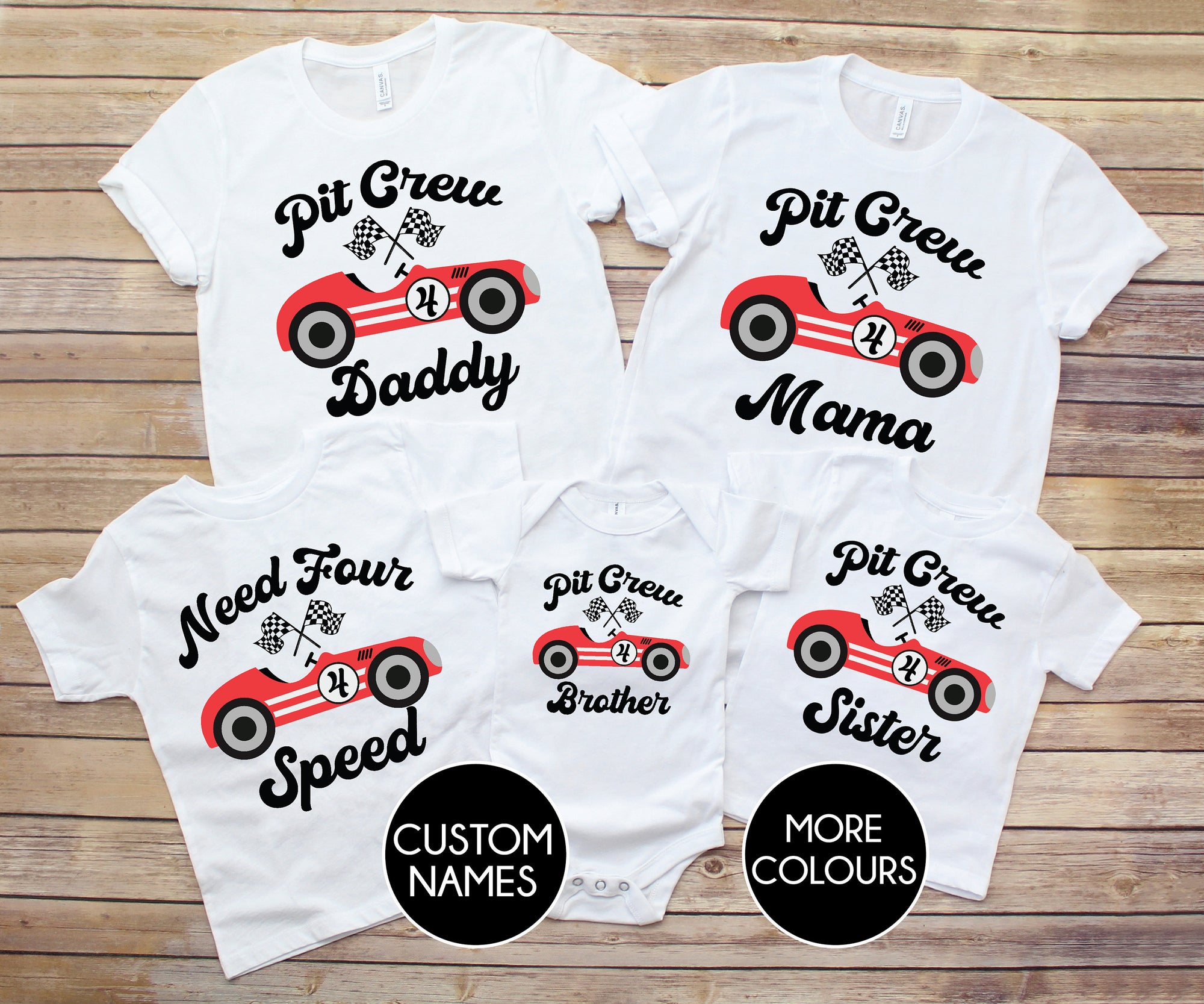 Need Four Speed T-Shirt, Need 4 Speed T-Shirt, 4th Birthday T-Shirt, Racing Car Birthday, Motorbike Birthday, Pit Crew Matching Set, Party