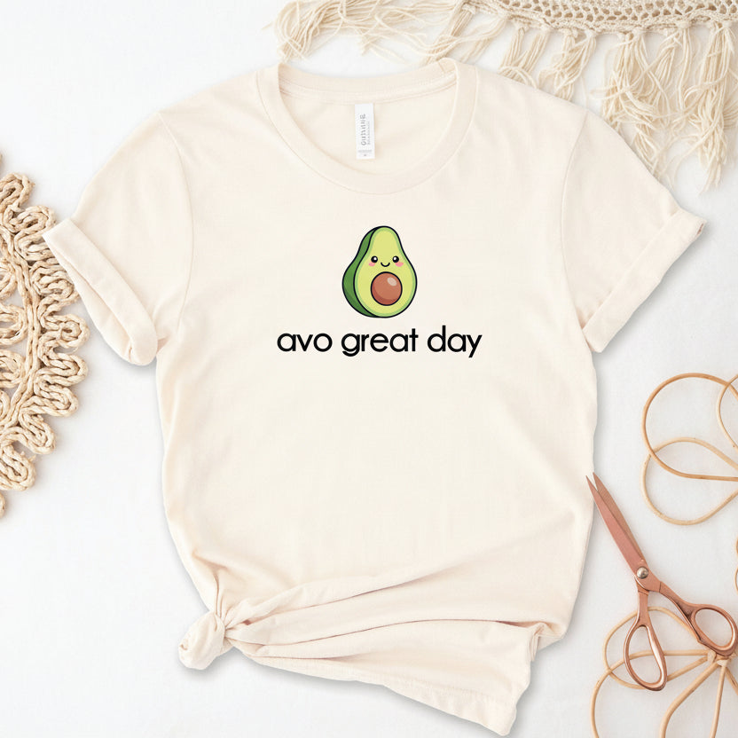 Avo Great Day T-shirt, Avocado T-Shirt, Avocado Gift, Avocado Lover, Vegetarian T-Shirt, Vegan T-Shirt