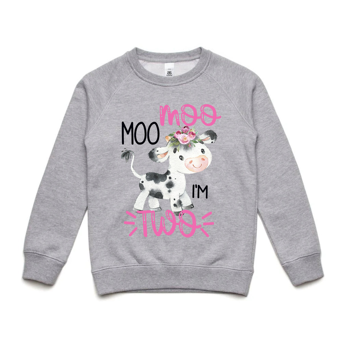 Second Birthday Crewneck, Moo Moo I&#39;m Two Jumper, 2nd Birthday Gift, Second Birthday Gift, Farm Birthday T-Shirt, I Am 2, Two Today, Cows