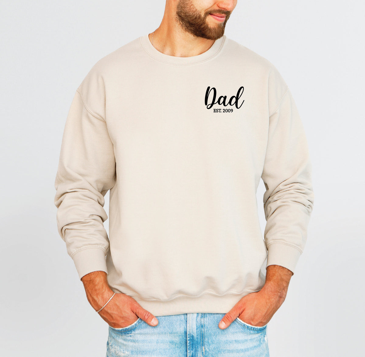 Dad Sweatshirt, Dad Est Sweatshirt, 1st Father&#39;s Day Gift, Personalised Dad Gift, Dad Life Jumper, New Dad Gift, Father&#39;s Day Jumper