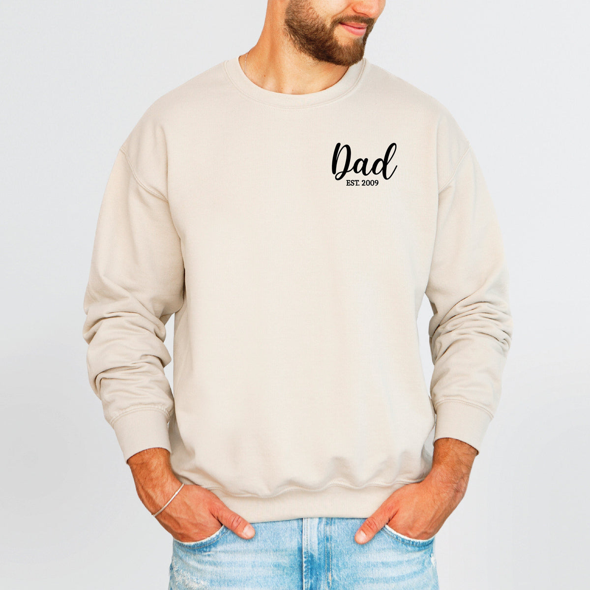 Dad Sweatshirt, Dad Est Sweatshirt, 1st Father's Day Gift, Personalised Dad Gift, Dad Life Jumper, New Dad Gift, Father's Day Jumper