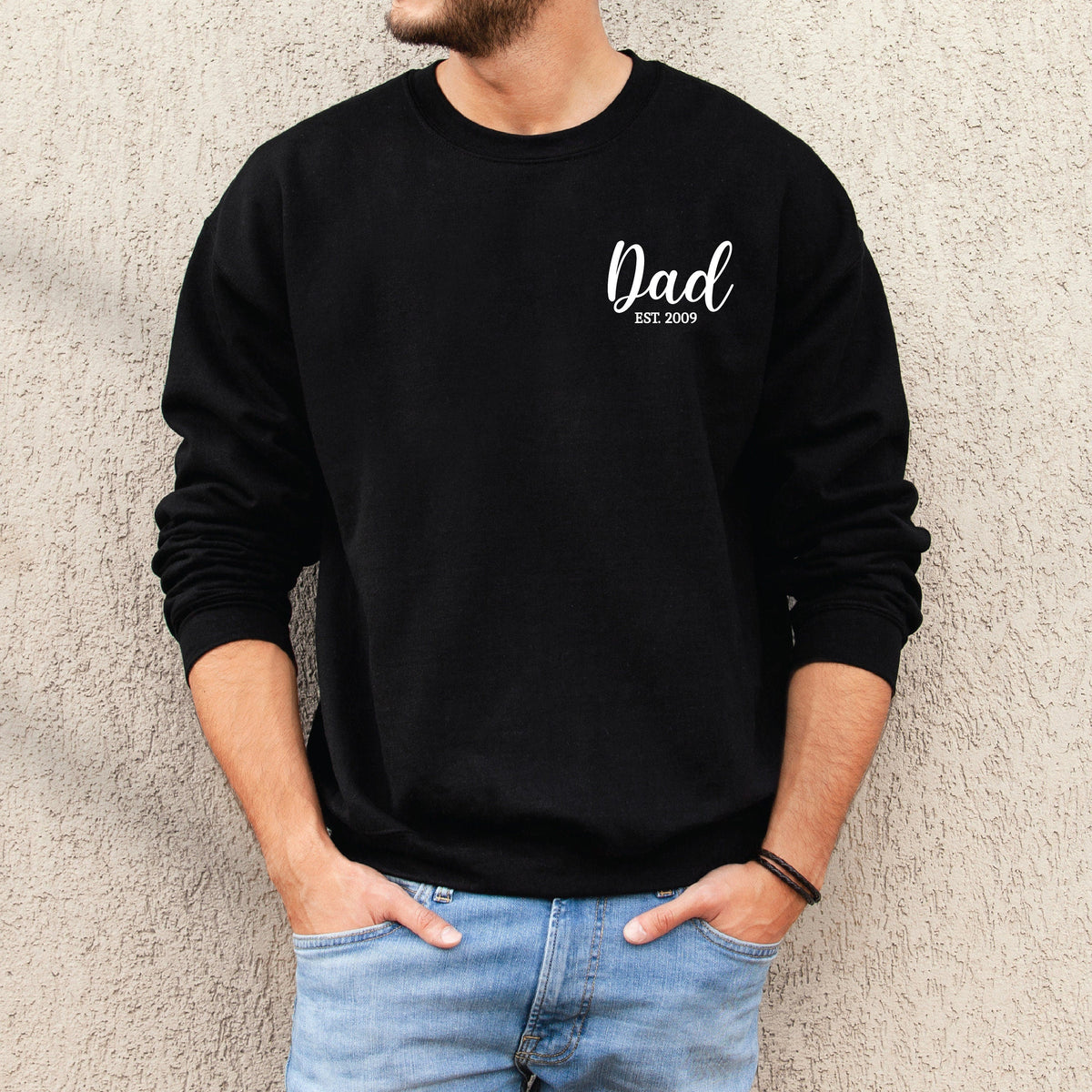 Dad Sweatshirt, Dad Est Sweatshirt, 1st Father's Day Gift, Personalised Dad Gift, Dad Life Jumper, New Dad Gift, Father's Day Jumper