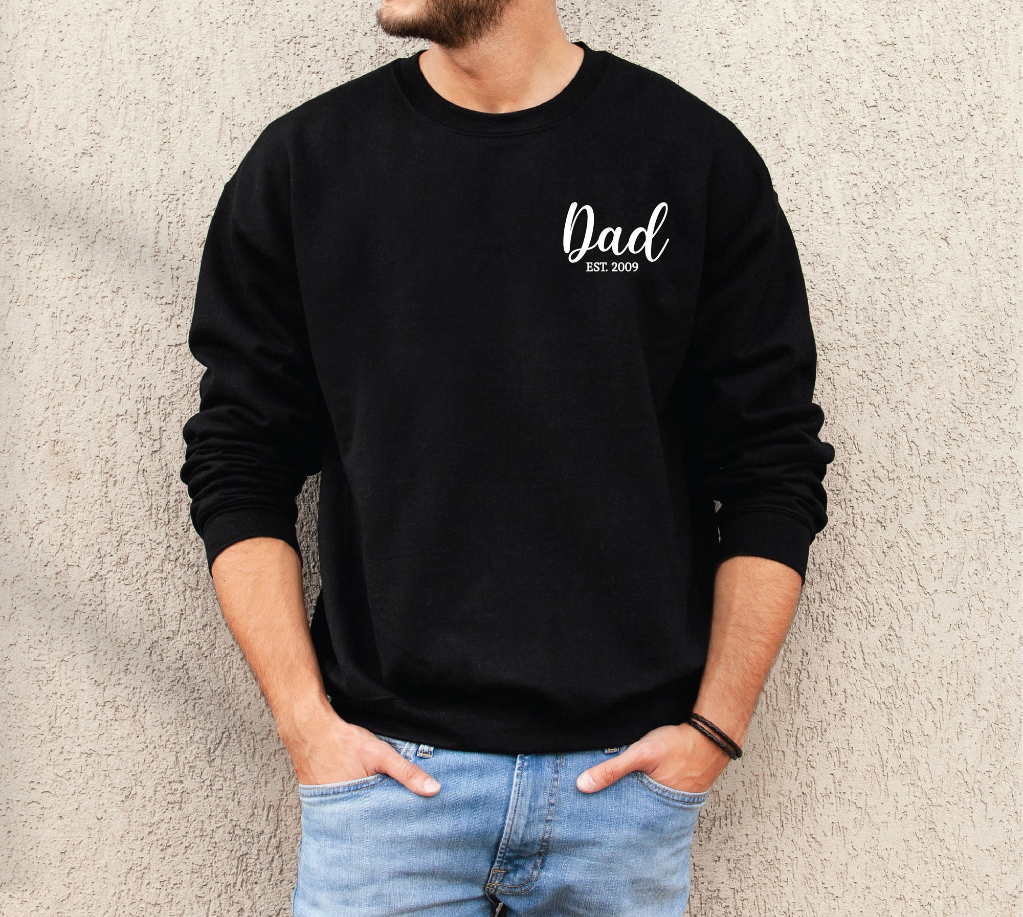 Dad Sweatshirt, Dad Est Sweatshirt, 1st Father's Day Gift, Personalised Dad Gift, Dad Life Jumper, New Dad Gift, Father's Day Jumper