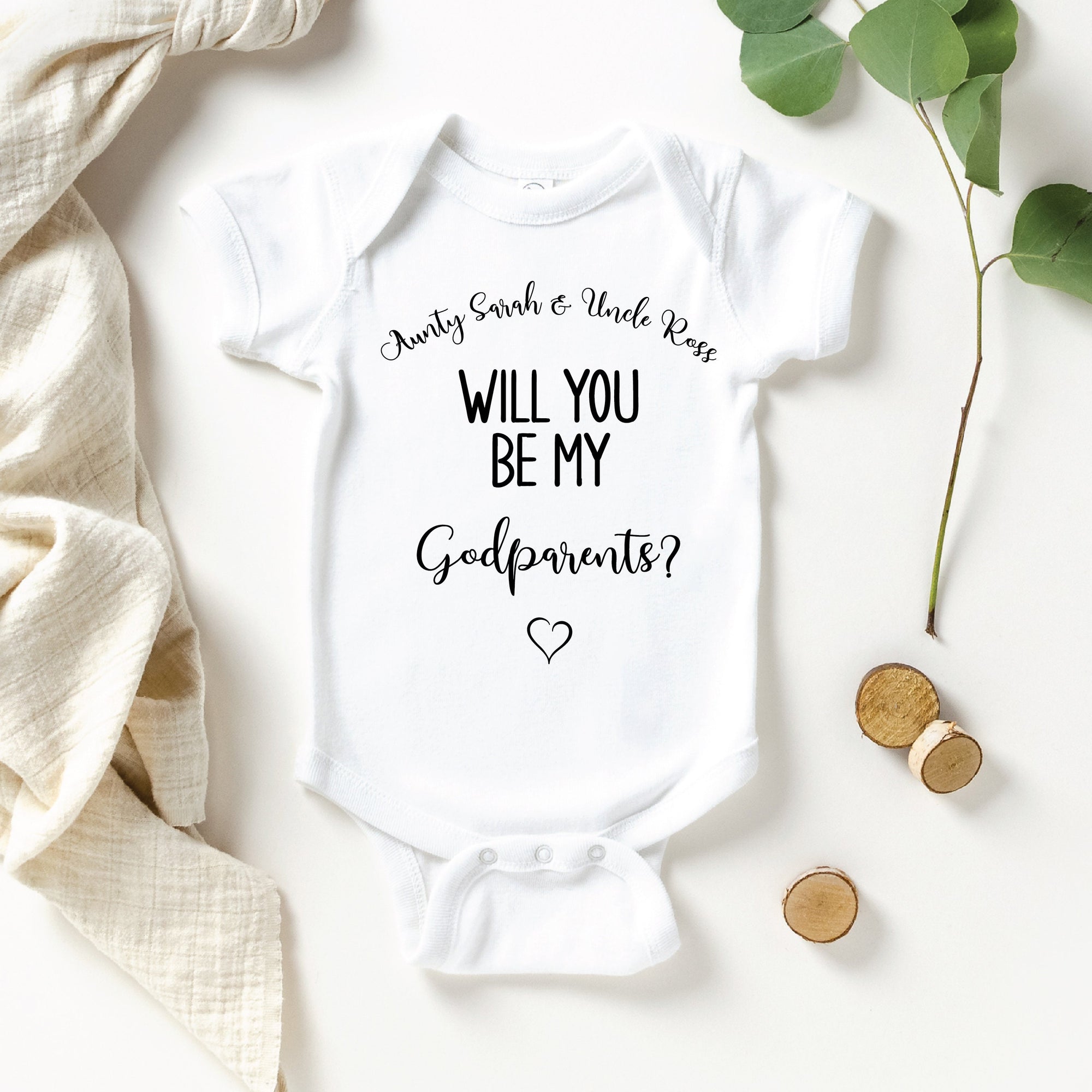 Will You Be My Godparents Baby Bodysuit, Personalised Godparents Bodysuit, Godparents Invitation, Godparents Announcement, Newborn Baby Gift