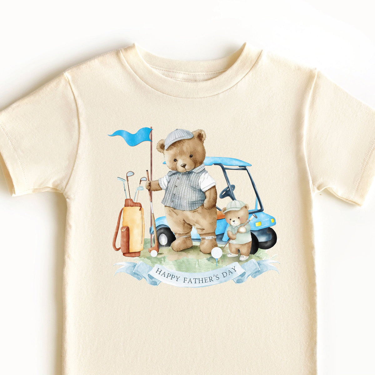 Happy Father's Day T-Shirt, Happy Father's Day Bodysuit, Golf Daddy, Golf Teddy Bear, Daddy &amp; Baby Bear, 1st Father's Day, First Fathers Day