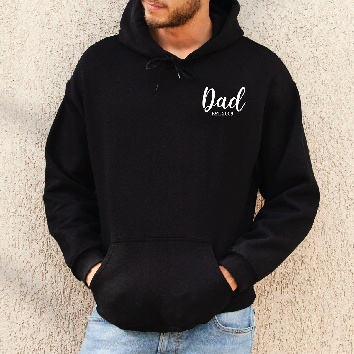 Dad Hoodie, Dad Est Sweatshirt, 1st Father's Day Gift, Personalised Dad Gift, Dad Life Jumper, New Dad Gift, Father's Day Jumper