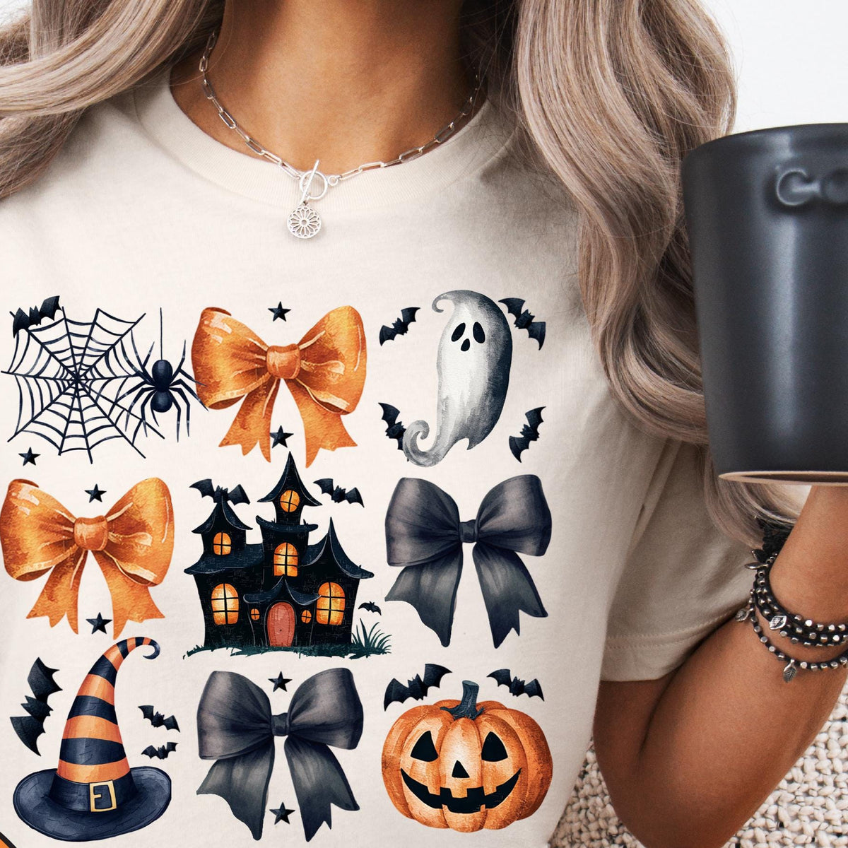 T-shirt, Halloween T-shirt, Witchy Things T-shirt, Vintage Witch T-shirt, Spooky T-shirt, Witch T-shirt, Sexy Witch, Haunted House, Bows