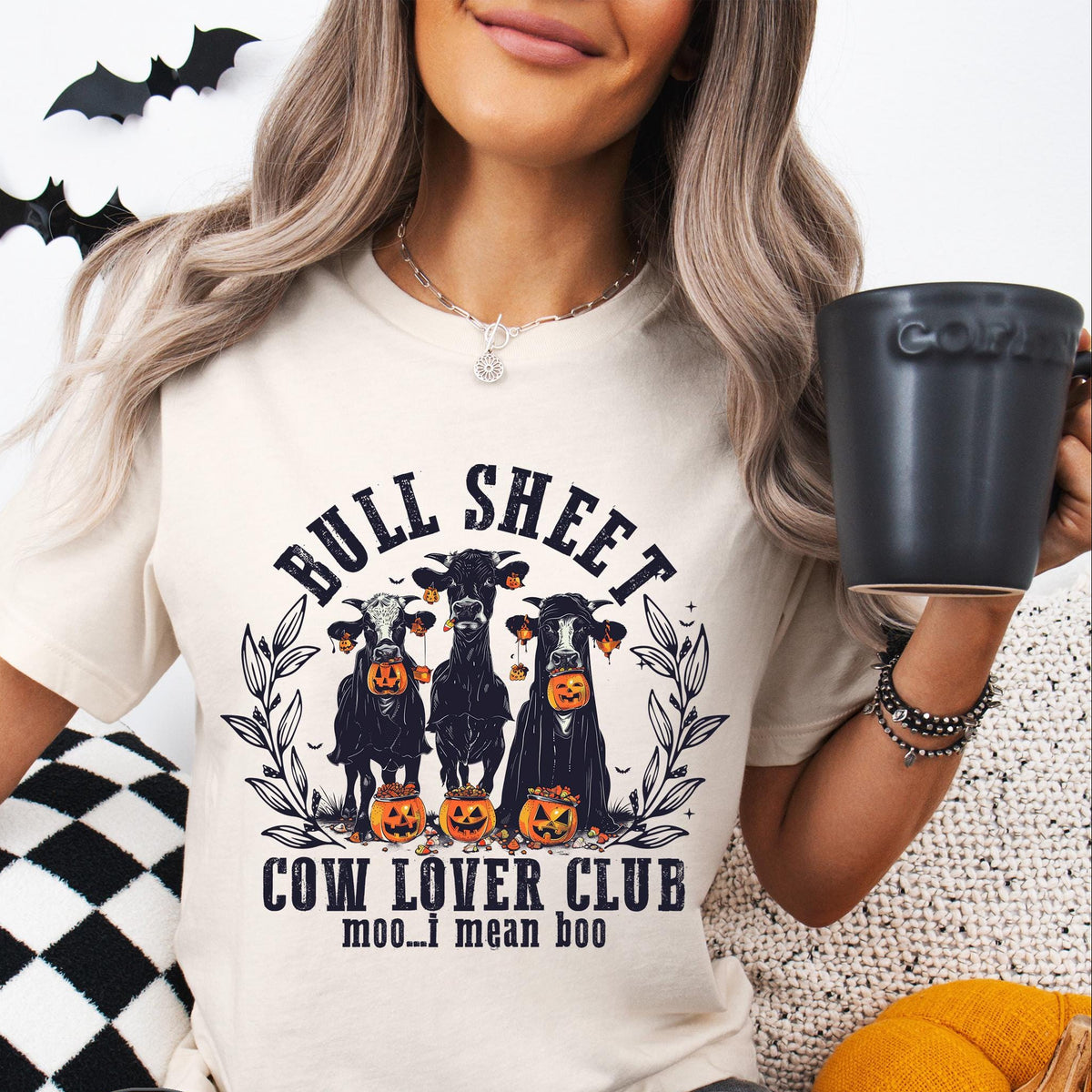 Halloween T-Shirt, Bull Sheet T-Shirt, Cow Halloween Costume, Funny Halloween Shirt, Trick Or Treat, Cow Lover Club T-Shirt