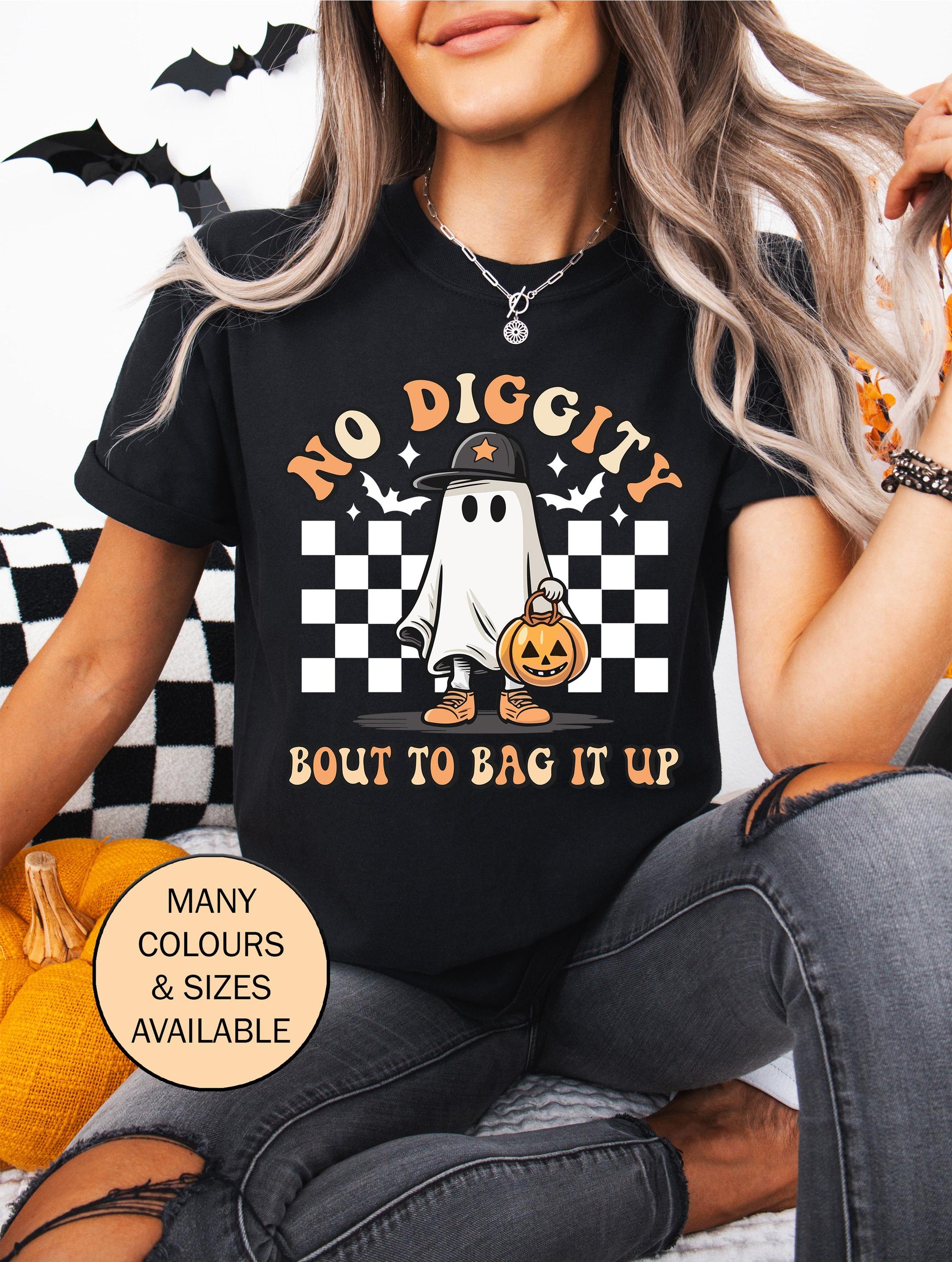 No Diggity T-Shirt, Halloween T-Shirt, Ghost Halloween Costume, Funny Halloween Shirt, Trick Or Treat, No Diggity Ghost T-Shirt