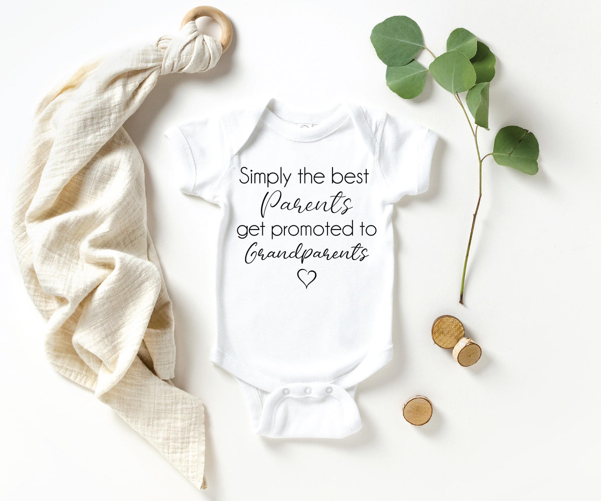 The Best Parents Get Promoted to Grandparents Bodysuit, Pregnancy Announcement Bodysuit, Baby Reveal, Pregnancy Announcement To Parents