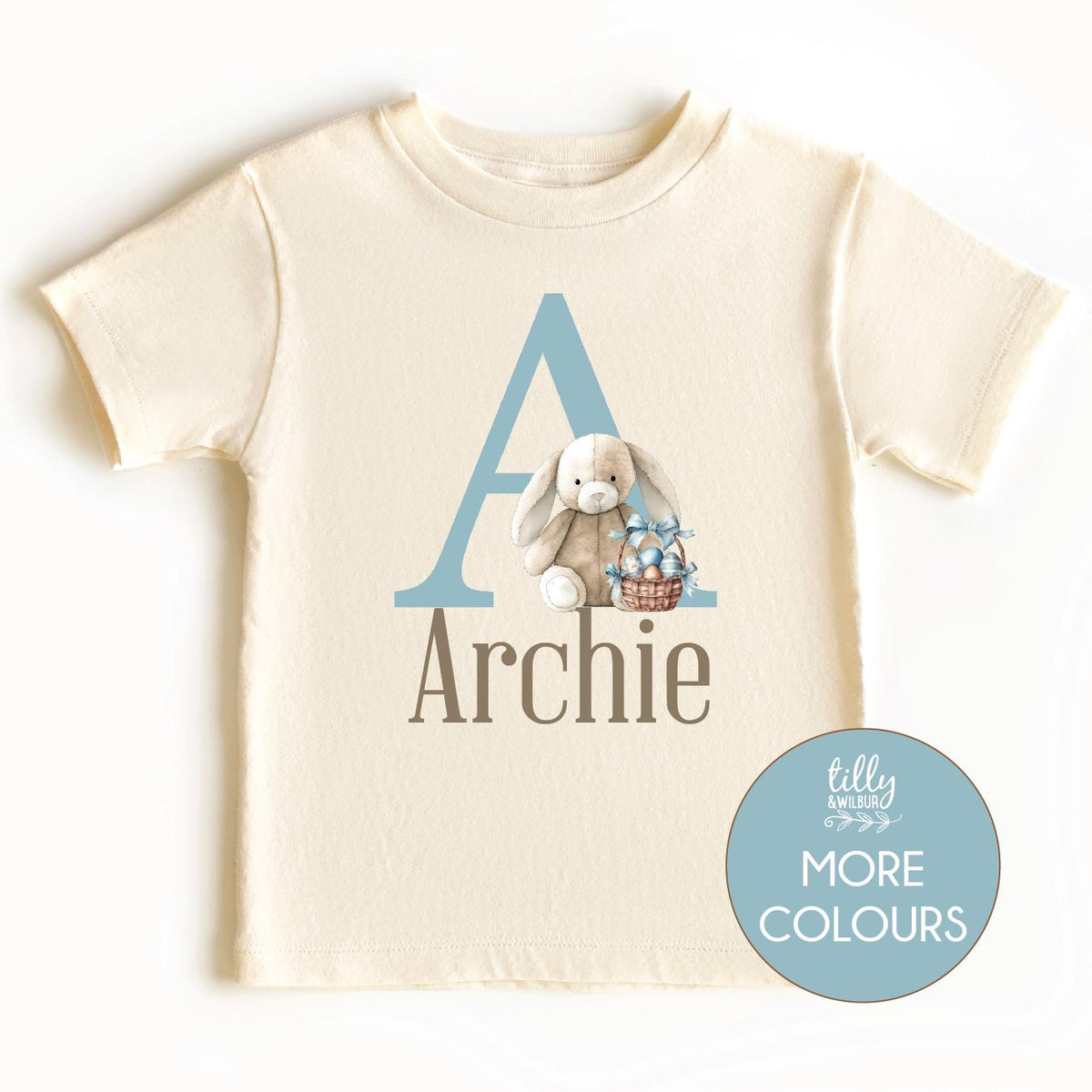 Personalised Easter T-Shirt, Custom Easter Shirt, Lop Ear Bunny, Easter T-Shirt, Boy's Easter Bunny Gift, Boy's Easter Shirt, Easter Gift