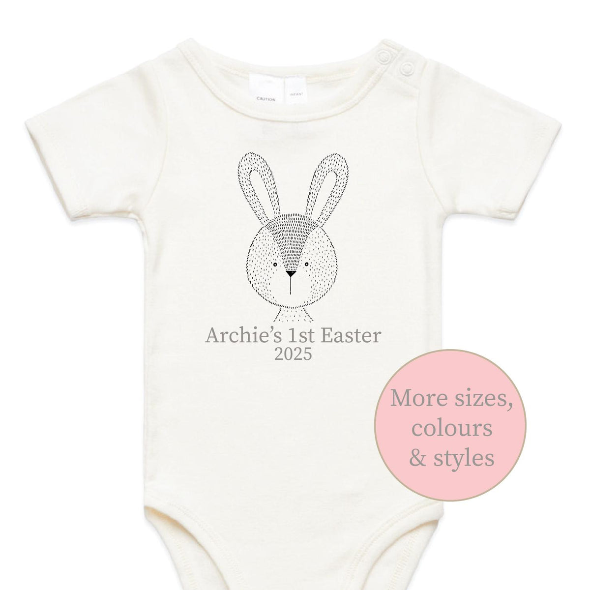 Personalised 1st Easter Baby Bodysuit, First Easter Baby Bodysuit, Newborn Easter Gift, 1st Easter Outfit, Baby's 1st Easter, Bunny Rabbit