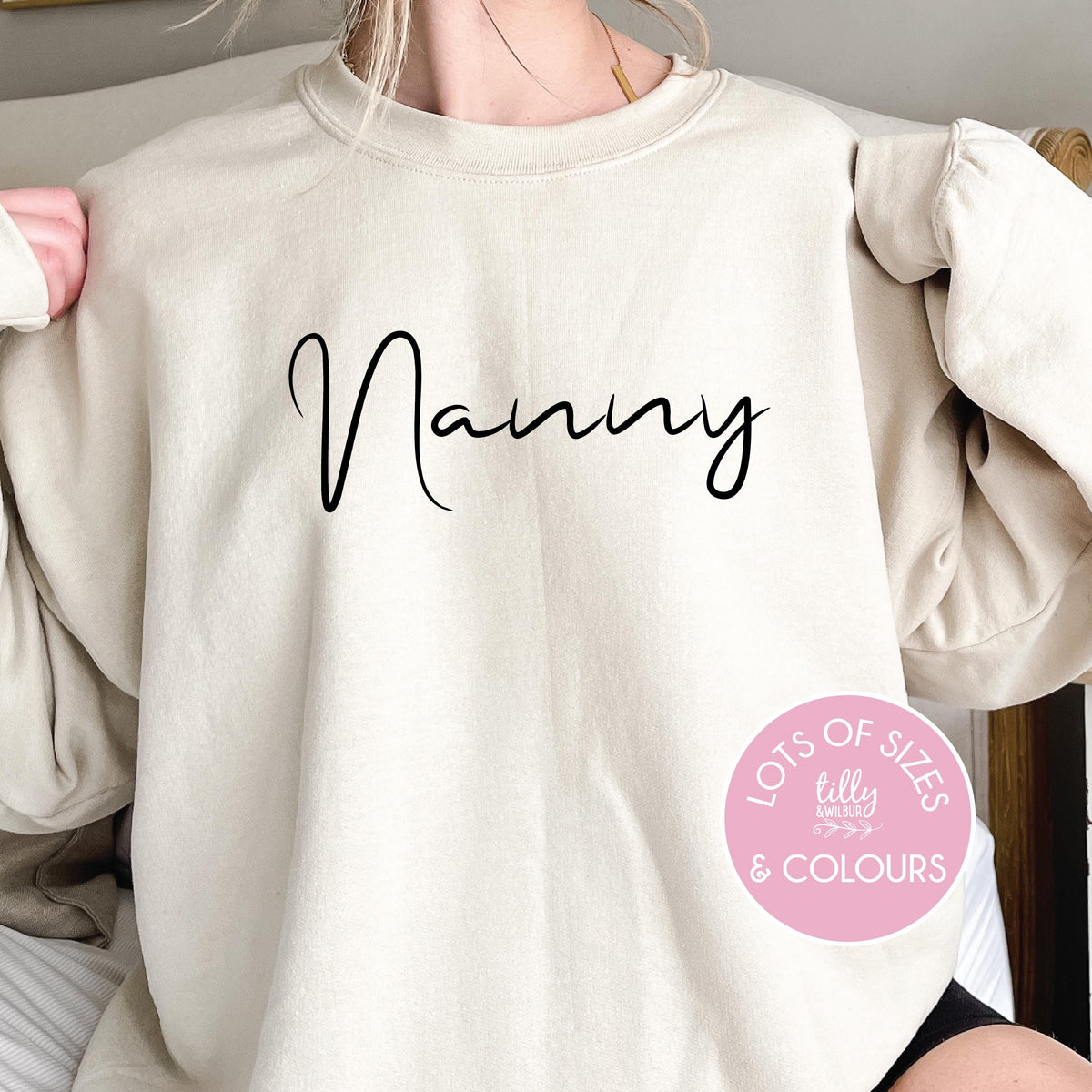 Nanny Sweatshirt, Nanny Jumper, Nanny Hoodie, New Nanny Gift, Mother's Day Gift, Grandmother Gift, Mum Jumper, New Grandparent Gift