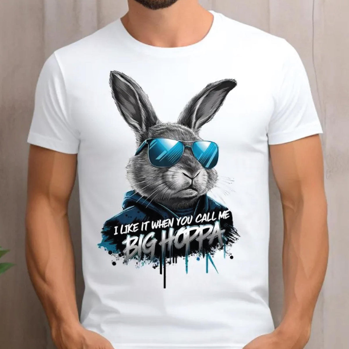 I Like It When You Call Me Big Hopper T-Shirt, Easter T-Shirt, Cool Rabbit T-Shirt, Funny Easter Gift, Cheeky Easter Clothing, Bunny T-Shirt