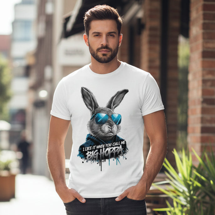 I Like It When You Call Me Big Hopper T-Shirt, Easter T-Shirt, Cool Rabbit T-Shirt, Funny Easter Gift, Cheeky Easter Clothing, Bunny T-Shirt