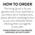 a black and white photo with a quote about how to order