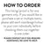 a black and white photo with a quote about how to order