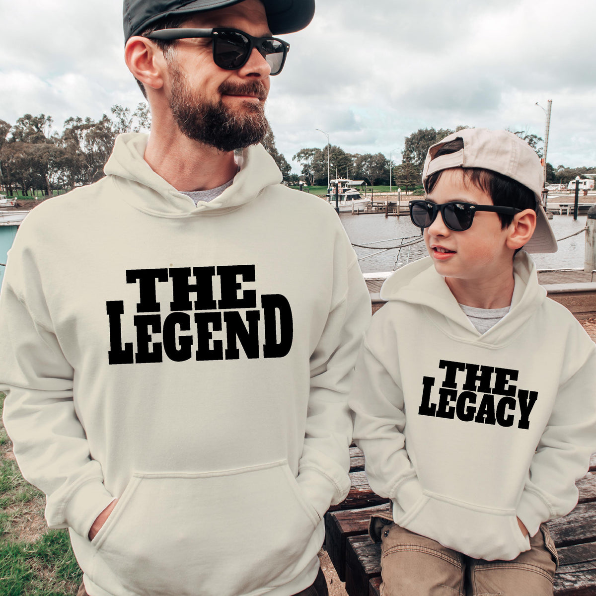 The Legend The Legacy Hoodies, Father Son Father Daughter Matching, Matching Family Hoodies, Father's Day Gift, Family Gift, Dad Hoodie Gift