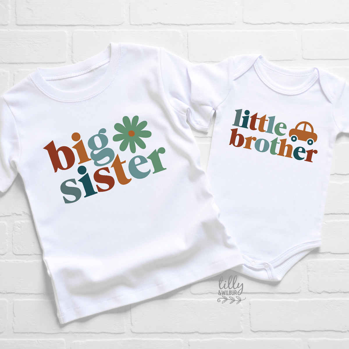 Big Sister | Little Brother Matching Sibling Shirts | MORE COLOURS &amp; STYLES