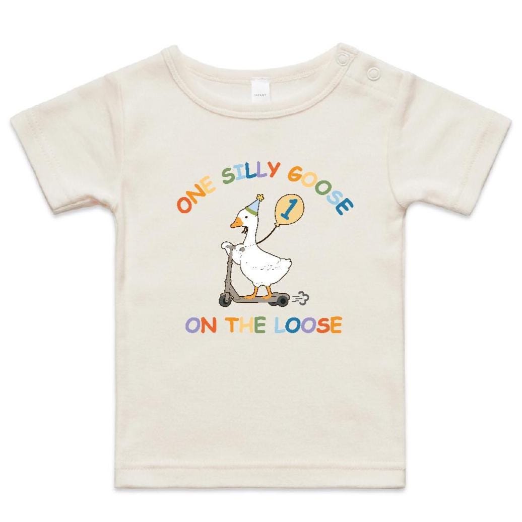 One Silly Goose T-Shirt, 1st Birthday T-Shirt, Goose Birthday T-Shirt, Duck Birthday Gift, 1st Birthday Baby Outfit, Silly Goose Theme