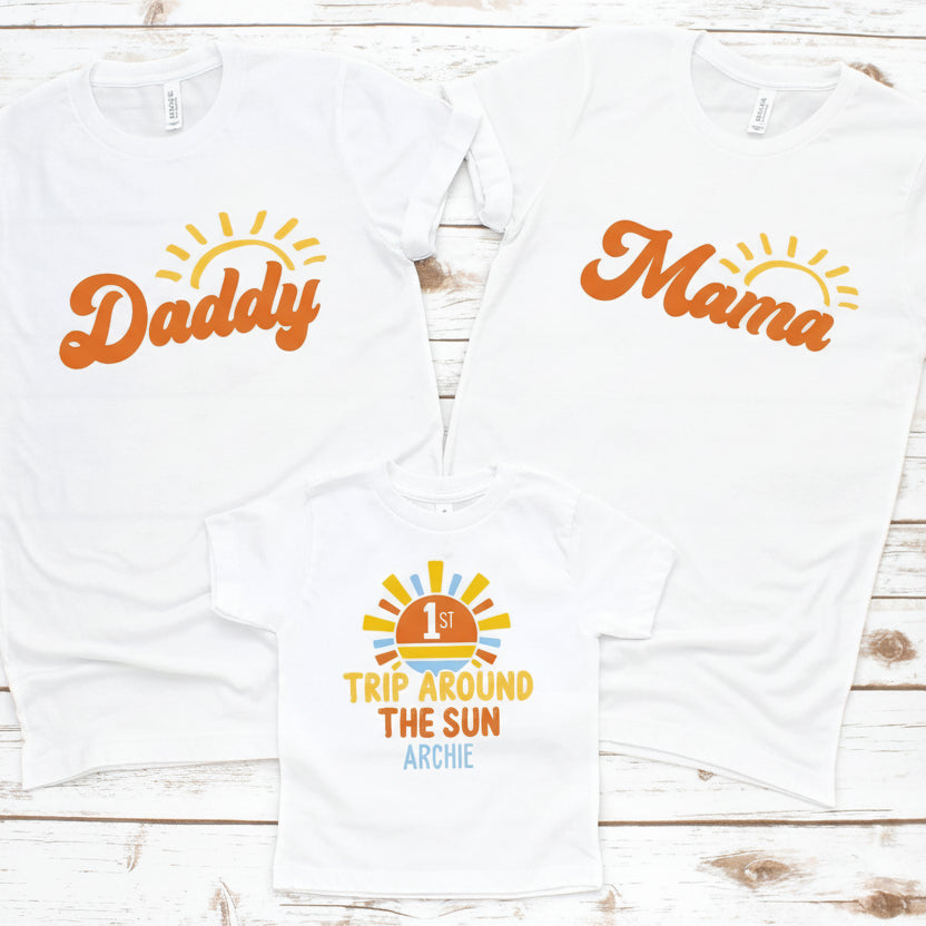 Personalised 1st Trip Around The Sun MORE COLOURS &amp; STYLES