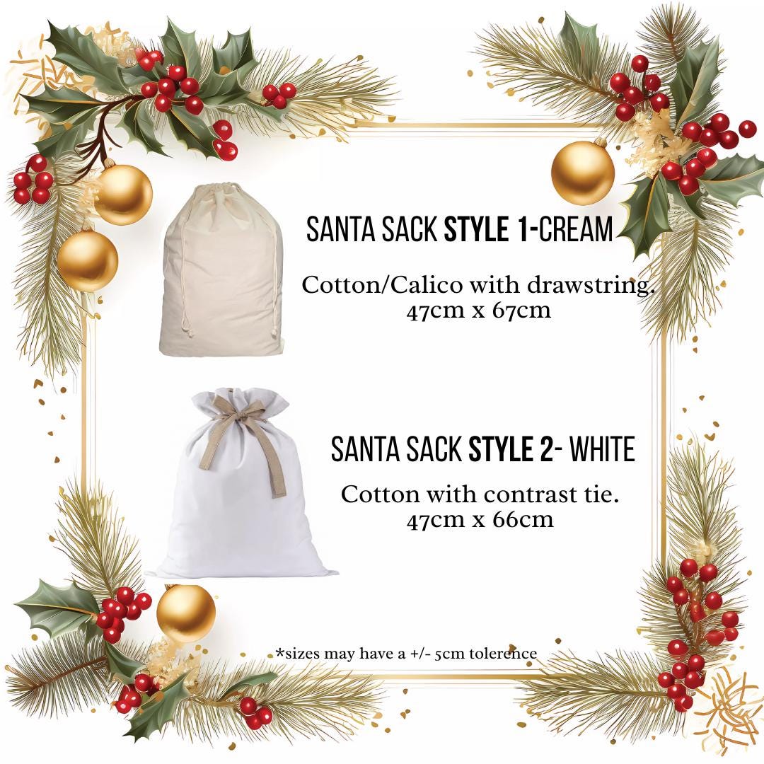 Personalised Santa Sack, Special Delivery, 50cm x 70cm, High Quality Cotton Linen, Christmas Gift Bag, Christmas Keepsake, Xmas Stocking