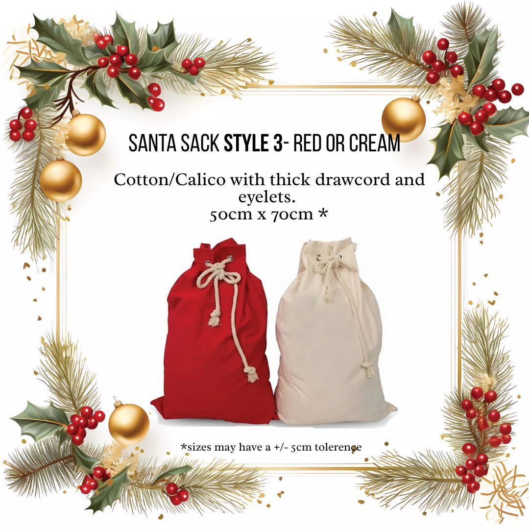 Personalised Santa Sack, Special Delivery, 50cm x 70cm, High Quality Cotton Linen, Christmas Gift Bag, Christmas Keepsake, Xmas Stocking
