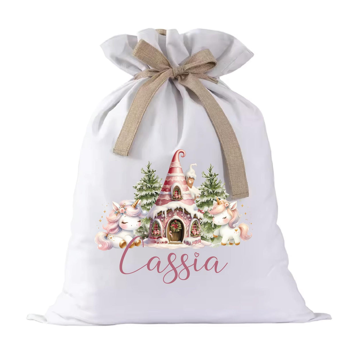 Personalised Santa Sack, Special Delivery, 50cm x 70cm, High Quality Cotton Linen, Christmas Gift Bag, Christmas Keepsake, Xmas Stocking