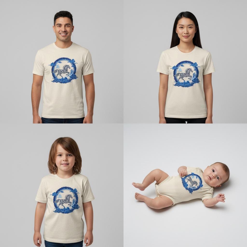 Year Of The Horse T-Shirt Or Bodysuit, More Colours, Chinese New Year Celebrations