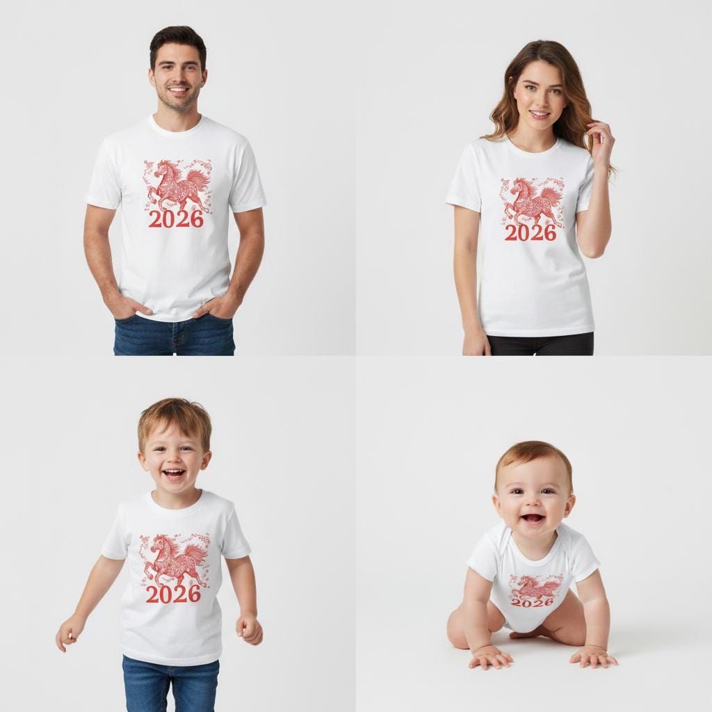 Year Of The Horse T-Shirt Or Bodysuit, More Colours, Chinese New Year Celebrations