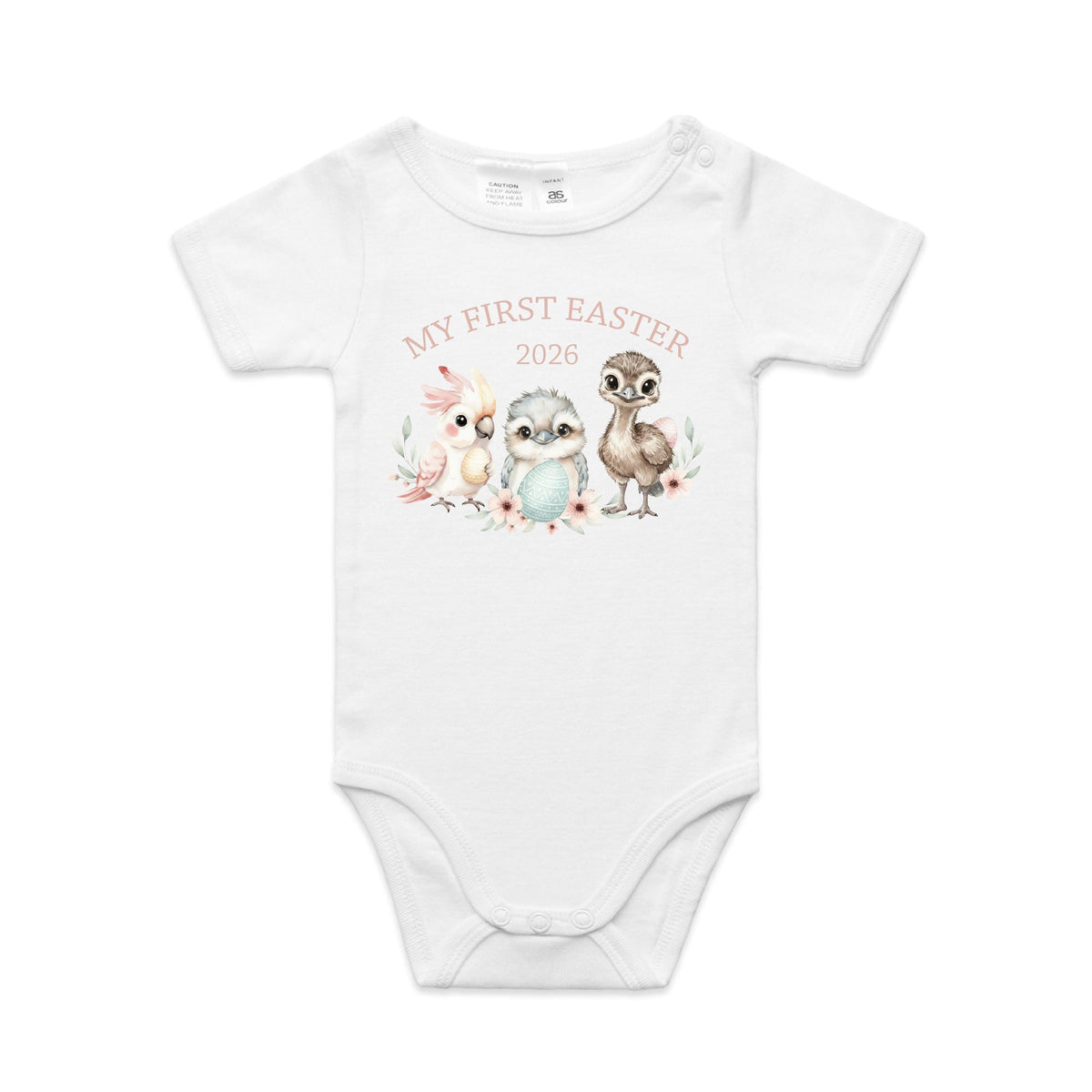 My First Easter Bodysuit With Custom Year | More Colours | Australian Native Baby Onesie | Cute Aussie Animals Easter Outfit