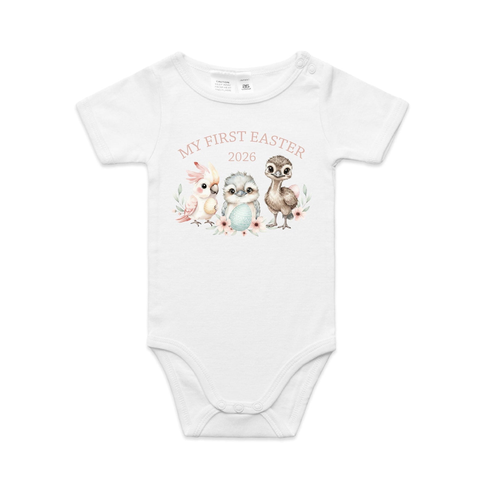 My First Easter Bodysuit With Custom Year | More Colours | Australian Native Baby Onesie | Cute Aussie Animals Easter Outfit