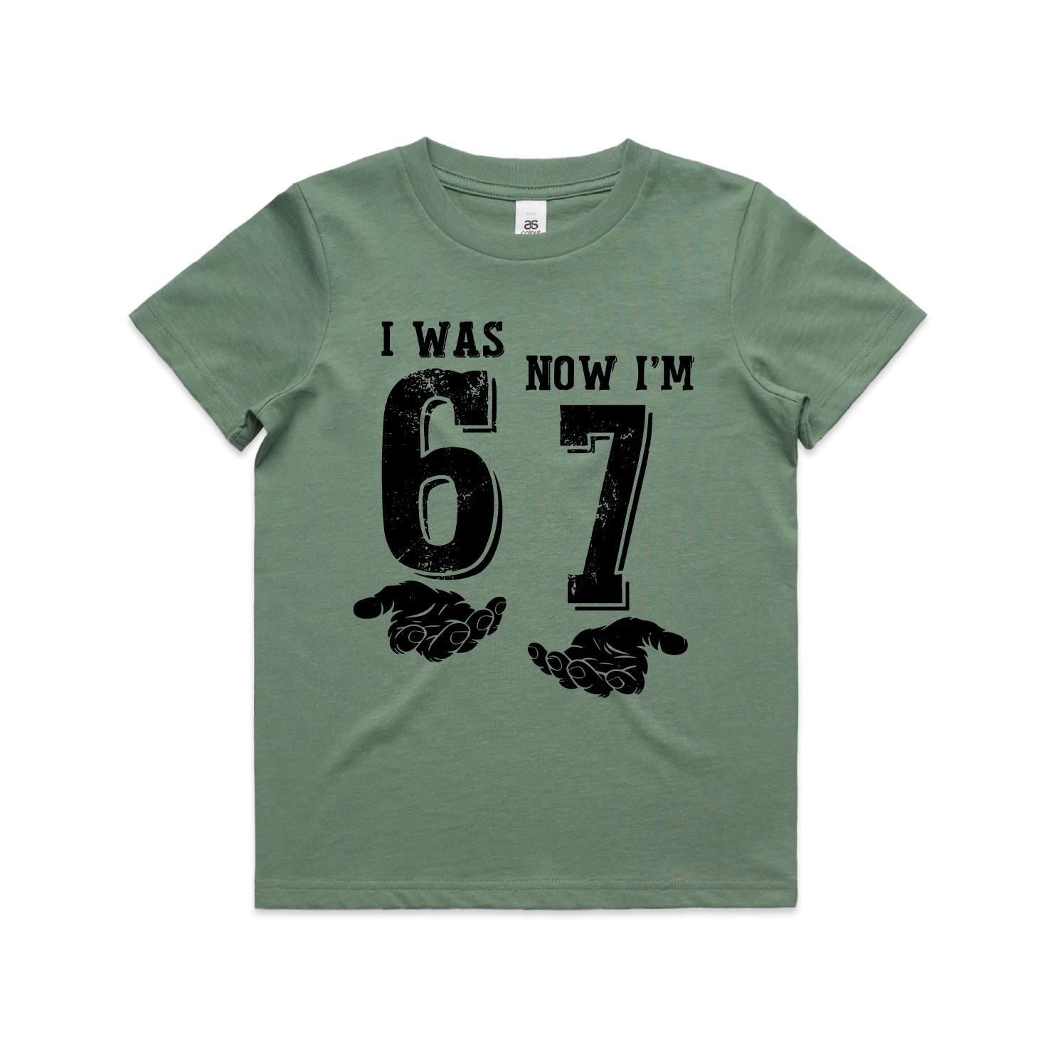 I Was 6 Now I'm 7 T-Shirt, More Colours, 7th Birthday T-Shirt, 7 Birthday Gift, Seven T-Shirt, Trending Memes
