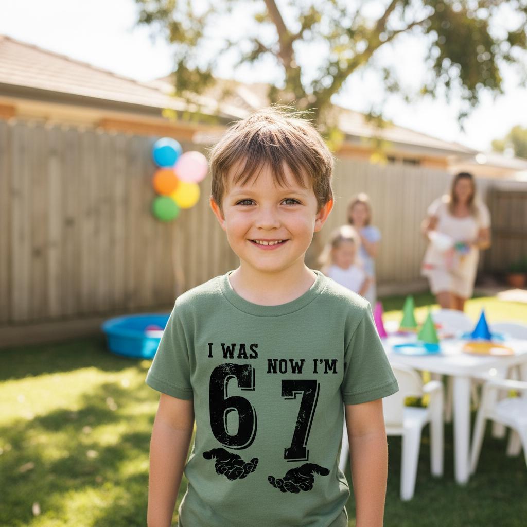 I Was 6 Now I'm 7 T-Shirt, More Colours, 7th Birthday T-Shirt, 7 Birthday Gift, Seven T-Shirt, Trending Memes