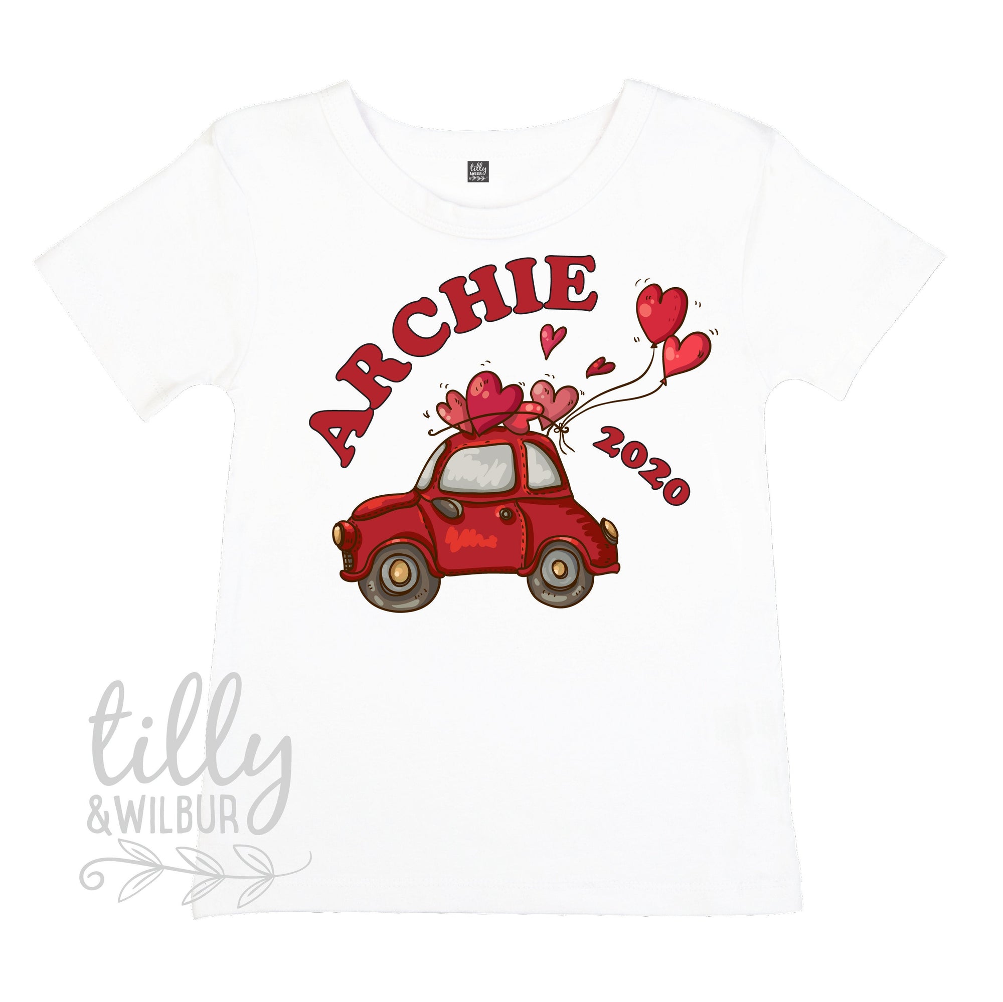 Personalised Valentine's Day Love Car with Name and Year