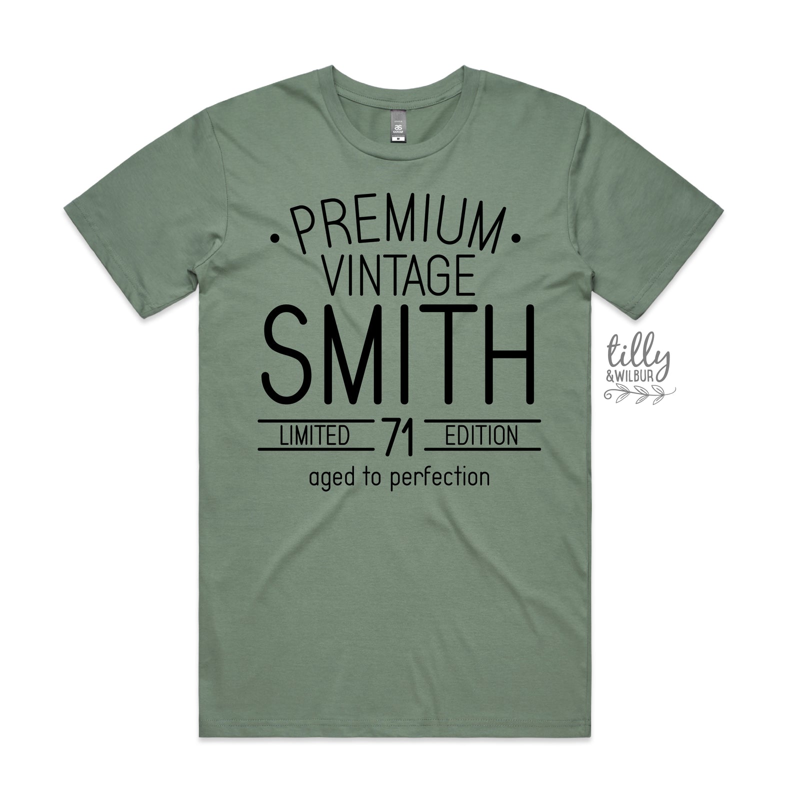 Premium Vintage, Limited Edition & Aged To Perfection With Custom Name & Year (MORE COLOURS & STYLES)