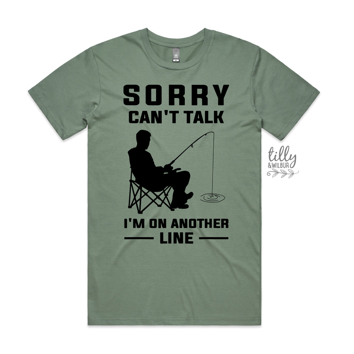 Sorry Can’t Talk I’m On Another Line Fishing Shirt | Funny Fishing T-Shirt