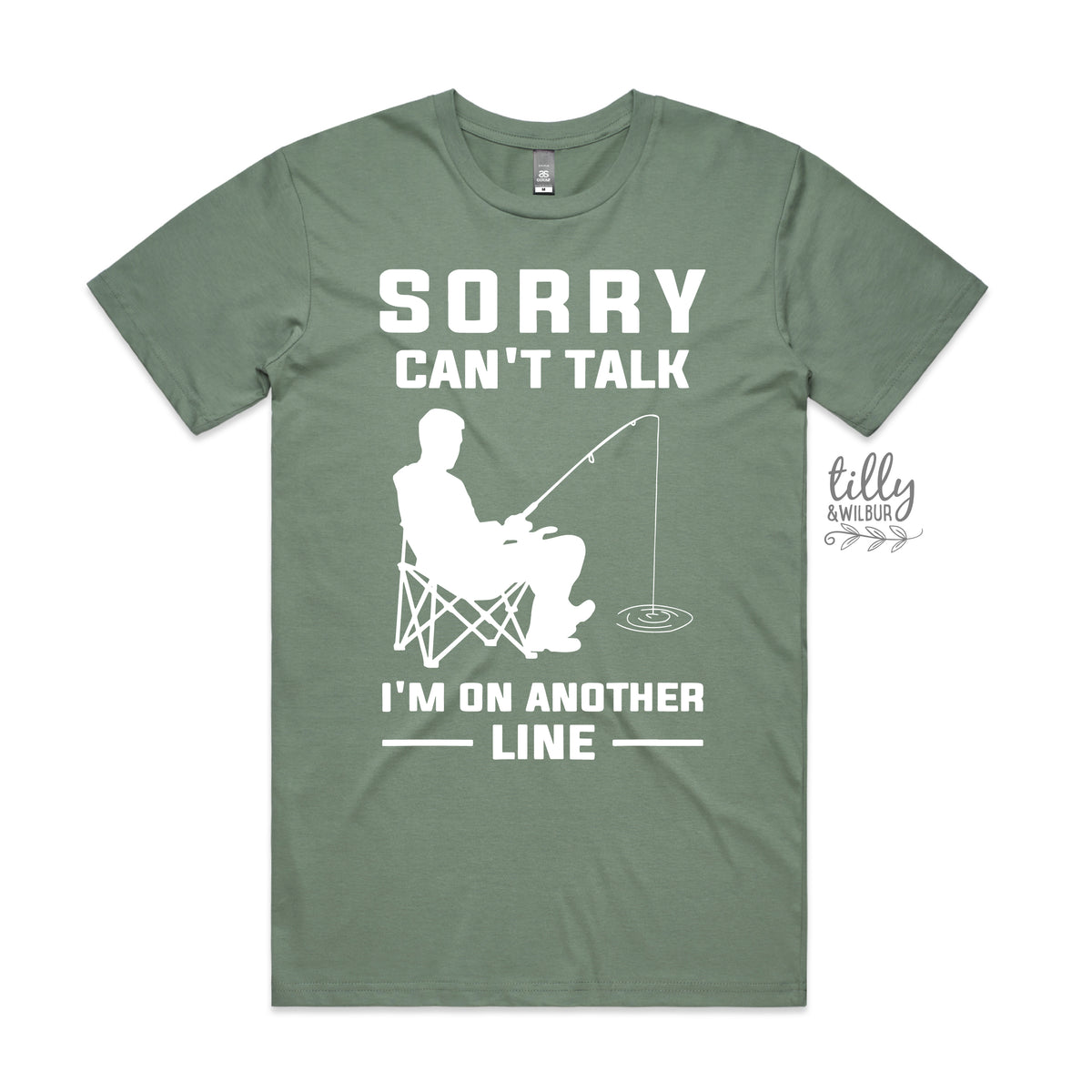 Sorry Can’t Talk I’m On Another Line Fishing Shirt | Funny Fishing T-Shirt