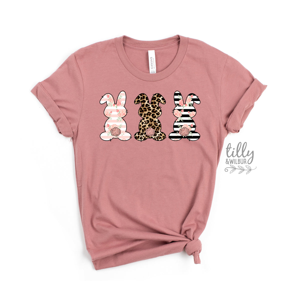 Cute Easter Bunny Shirt | Floral Leopard Bunny Shirt | Easter Bunny Outfit | Bunny Graphic Shirt | Kids Baby Adult Easter Shirt