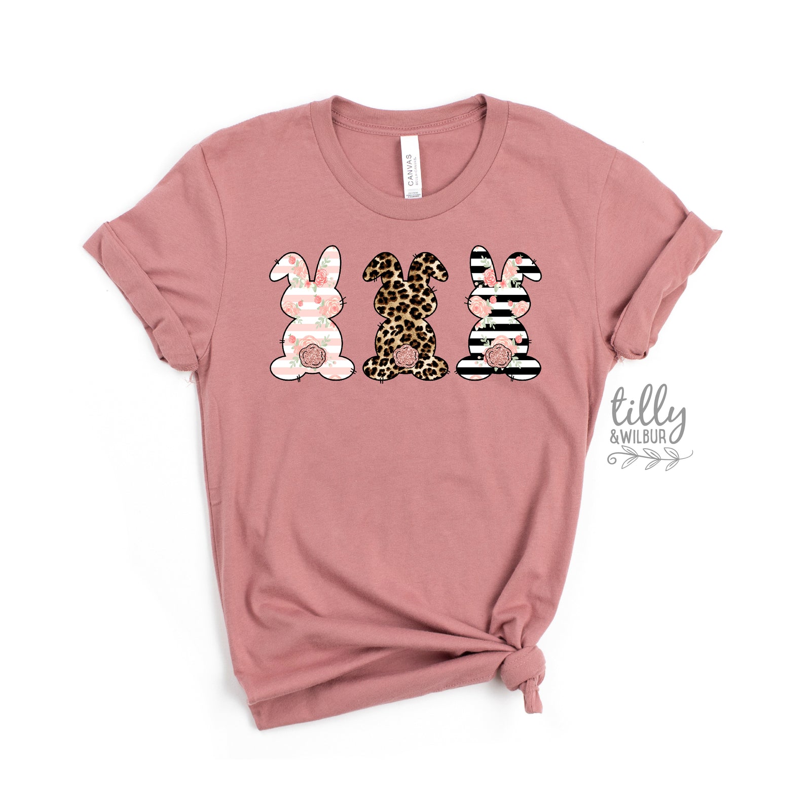 Cute Easter Bunny Shirt | Floral Leopard Bunny Shirt | Easter Bunny Outfit | Bunny Graphic Shirt | Kids Baby Adult Easter Shirt