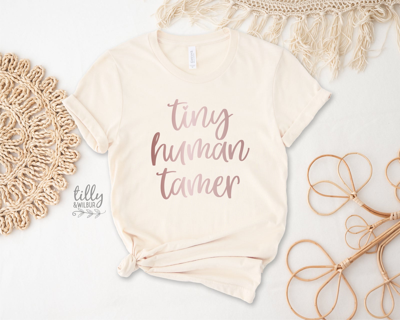 Funny Mum T-Shirt, Tiny Human Tamer T-Shirt, Funny Teacher T-Shirt, Parenting T-Shirt, Mother's Day T-Shirt, Mum T-Shirt, Funny Mum Gift