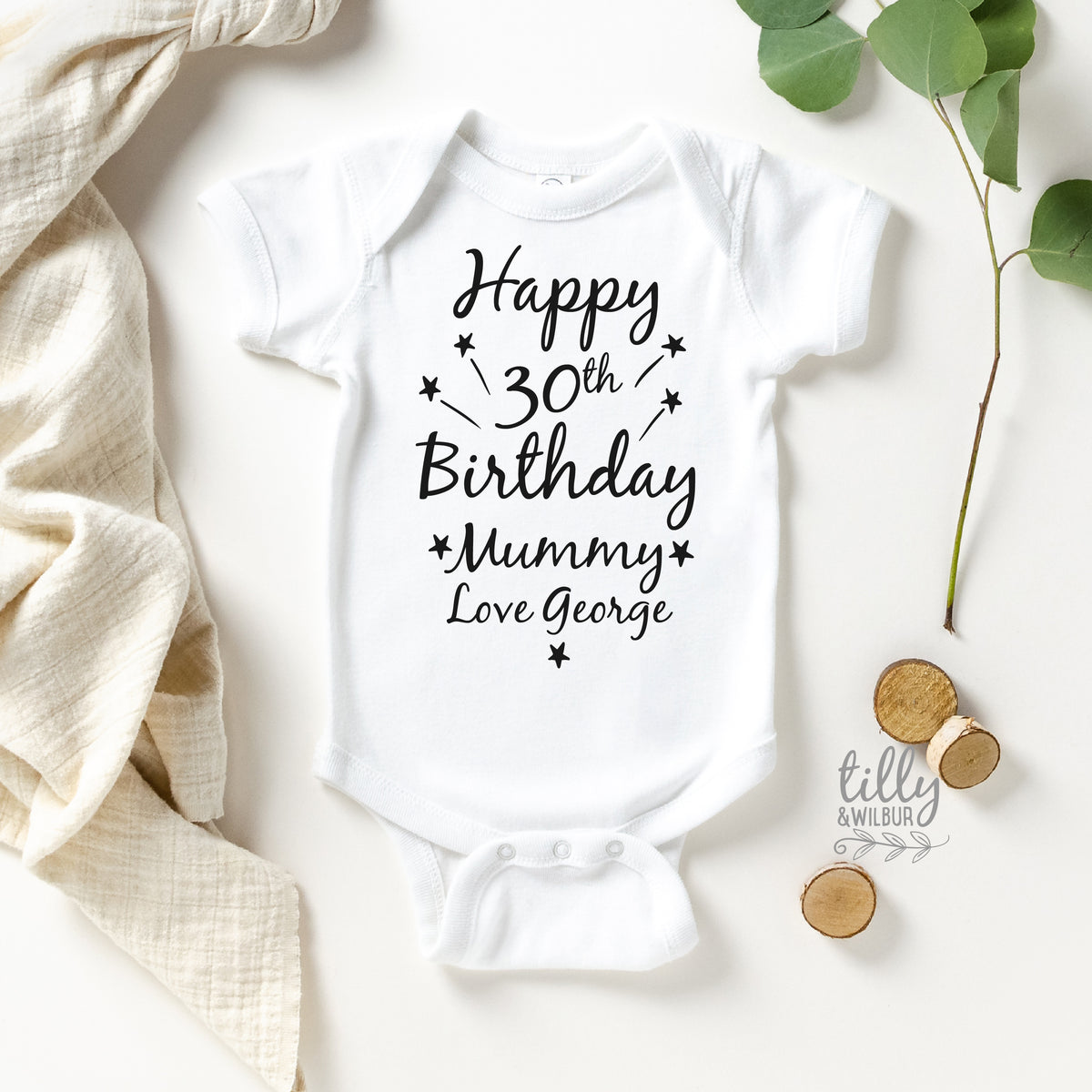 Happy 30th Birthday Mummy Personalised With Child&#39;s Name