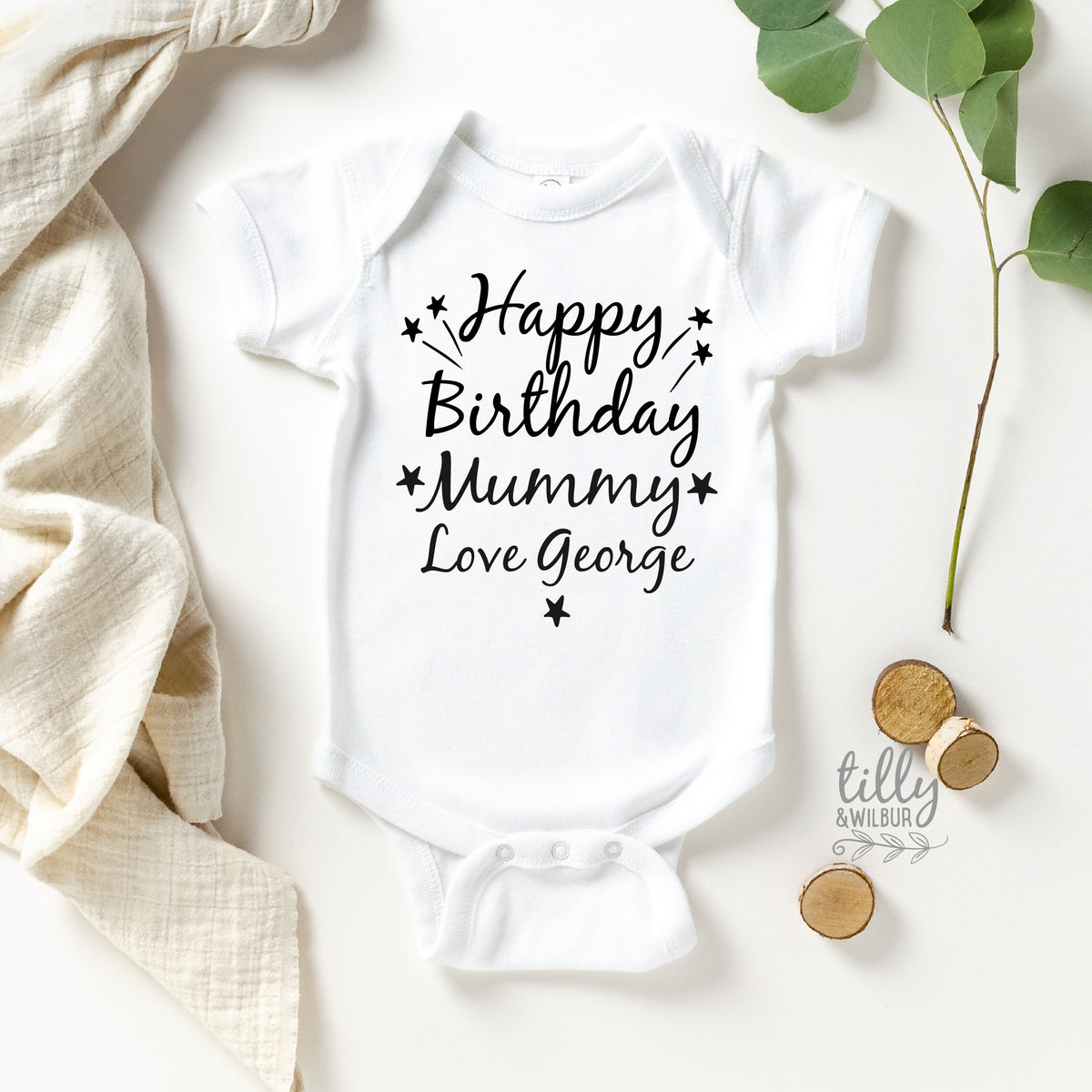 Happy Birthday Mummy With Custom Name (MORE COLOURS &amp; STYLES)