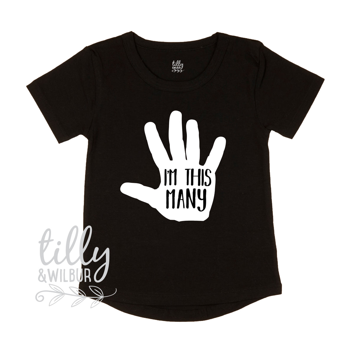 I&#39;m This Many Five Fingers Birthday T-Shirt